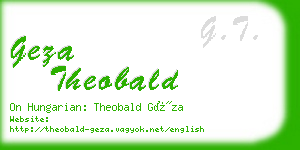 geza theobald business card